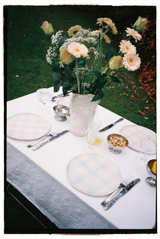 gingham plate